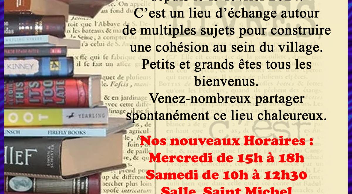 bibliothèque ouverture