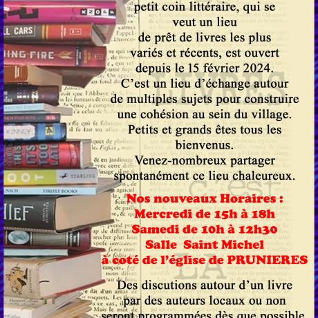 bibliothèque ouverture 