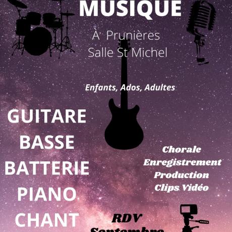 cours de musique Affiche cours de musique